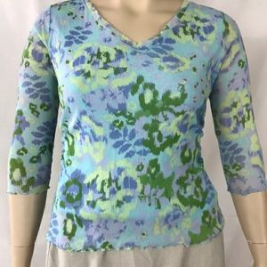 Axcess a Liz Claiborne Company Blouse Size L Blue